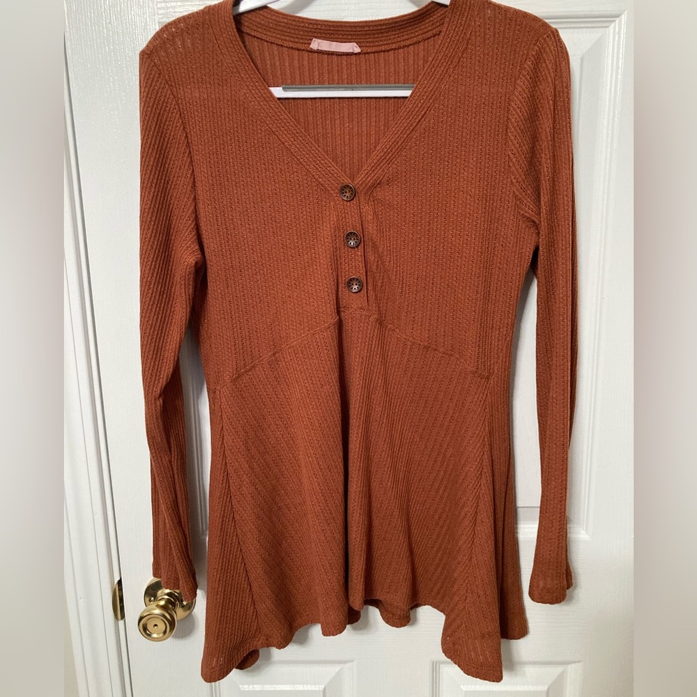 Dottie Couture Ces Femme Babydoll Long Sleeve Top